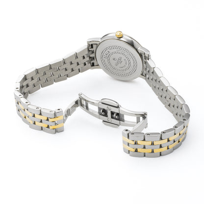 Scala 28 mm Quartz Two-Hand Green Dial Two-Tone Bracelet Sapphire glass Stainless Steel swiss watch
