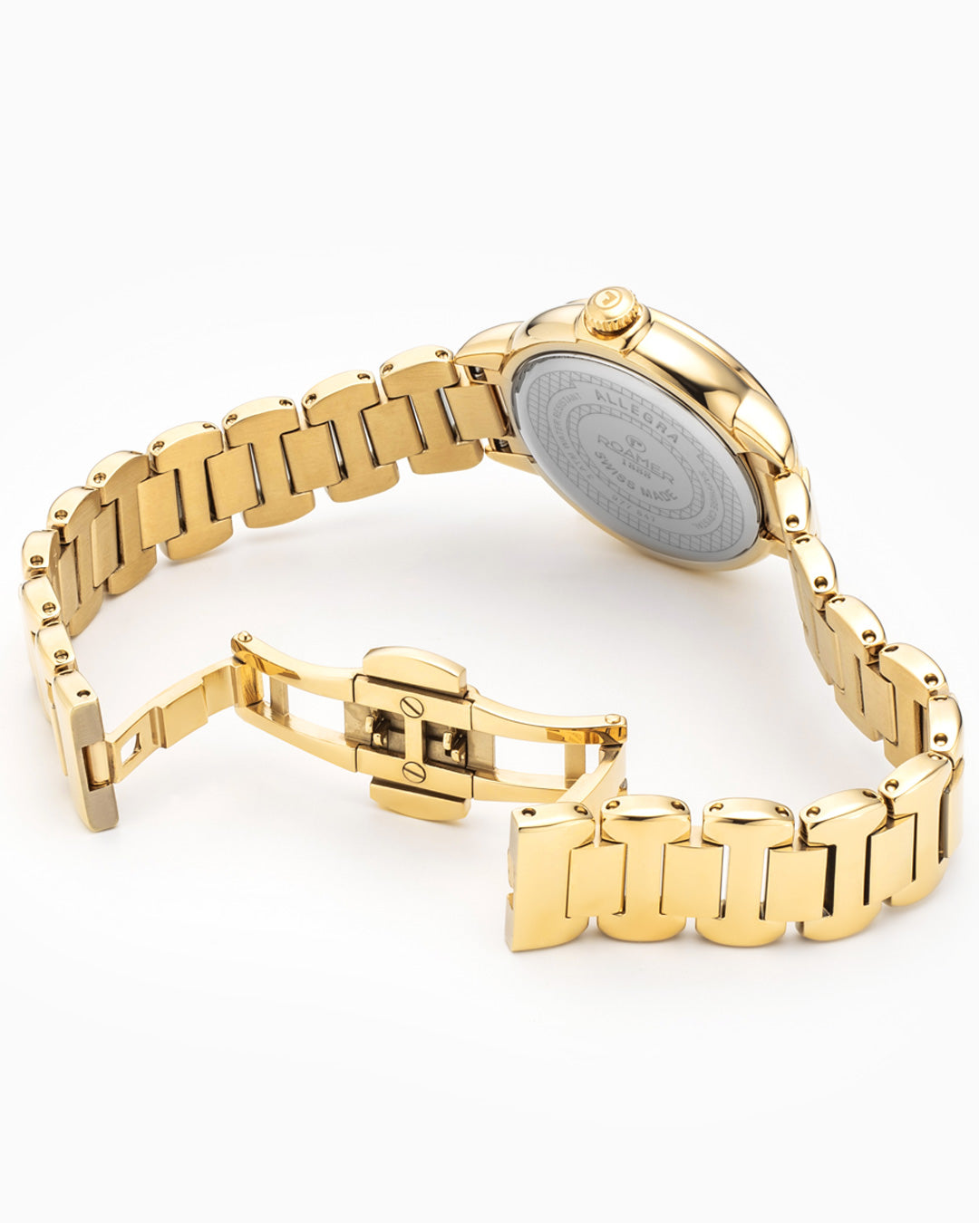 Allegra 32mm Quartz Three-Hand Gold Bracelet Sapphire glass Stainless Steel swiss watch