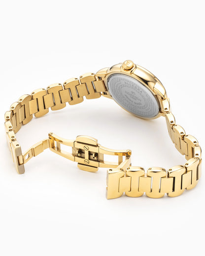 Allegra 32mm Quartz Three-Hand Gold Bracelet Sapphire glass Stainless Steel swiss watch