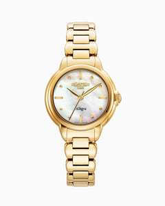 Allegra 32mm Quartz Three-Hand Gold Bracelet Sapphire glass Stainless Steel swiss watch