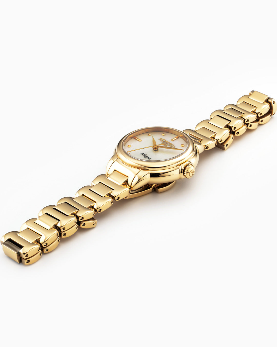 Allegra 32mm Quartz Three-Hand Gold Bracelet Sapphire glass Stainless Steel swiss watch