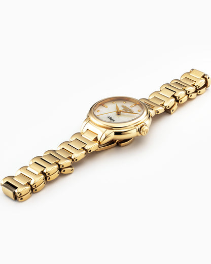 Allegra 32mm Quartz Three-Hand Gold Bracelet Sapphire glass Stainless Steel swiss watch