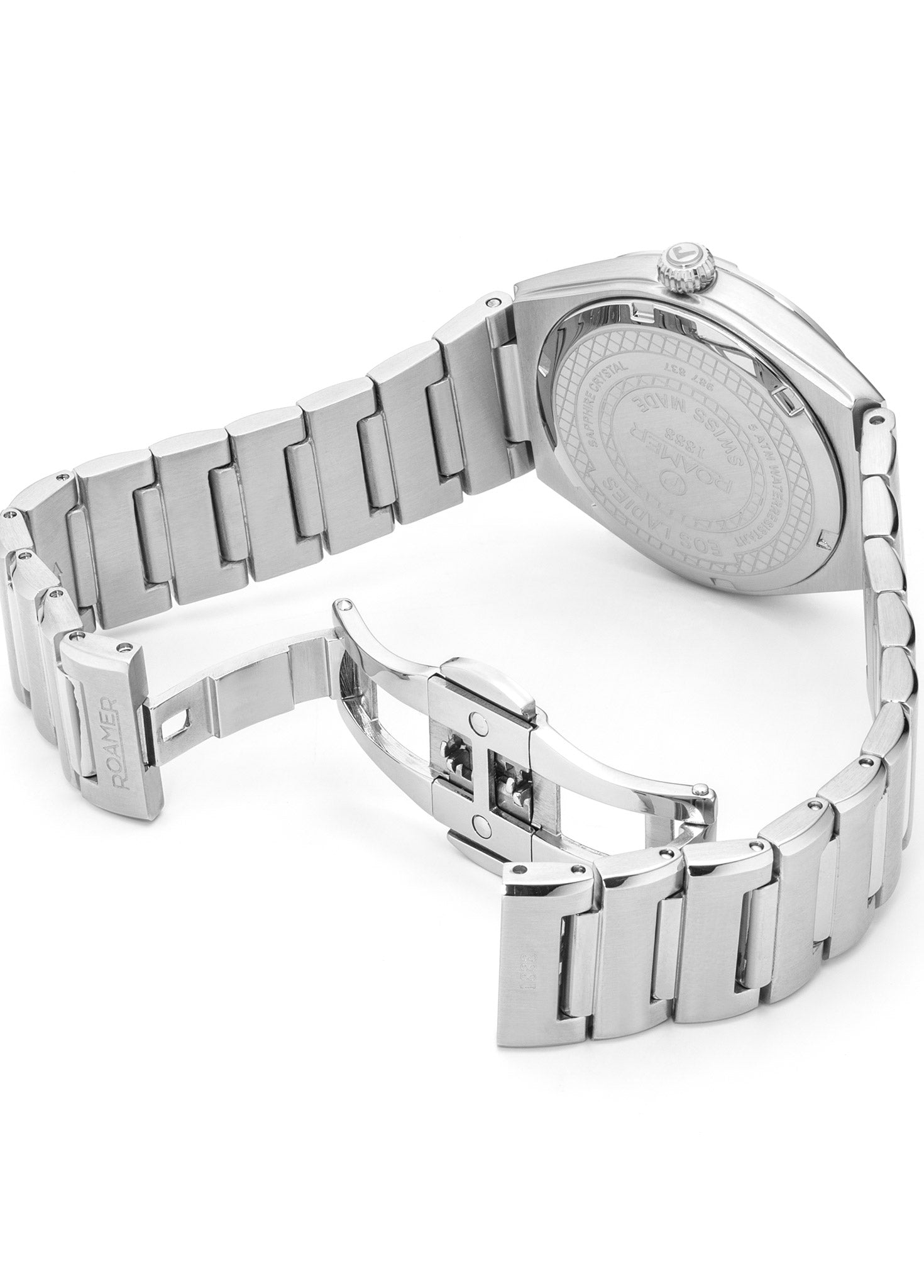 EOS Classic 34mm Quartz Three-Hand Lightblue Dial  Silver Bracelet Sapphire glass Stainless Steel swiss watch