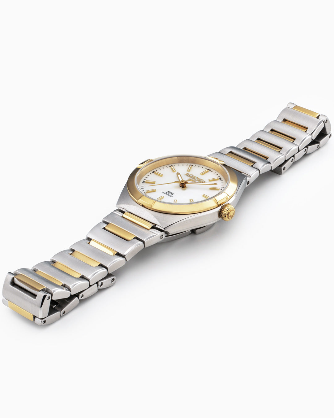 EOS Classic 34mm Quartz Three-Hand White MOP Dial Two-Tone Bracelet Sapphire glass Stainless Steel swiss watch