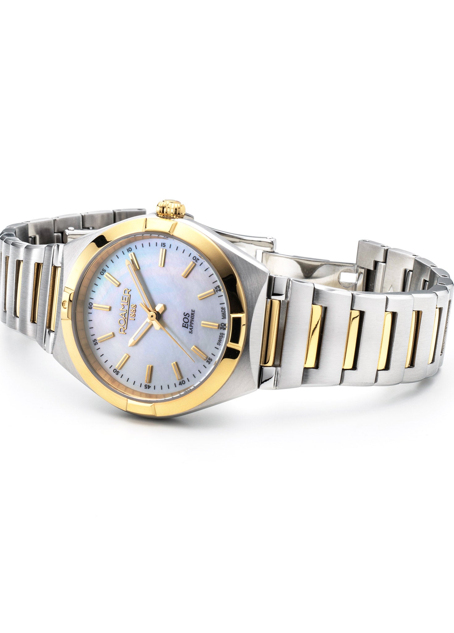 EOS Classic 34mm Quartz Three-Hand Two-Tone Bracelet Sapphire glass Stainless Steel swiss watch