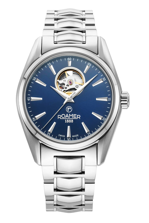 Searock Master 42 mm Automatic Three-Hand Date Silver Bracelet Sapphire antireflection glass  Stainless Steel swiss watch