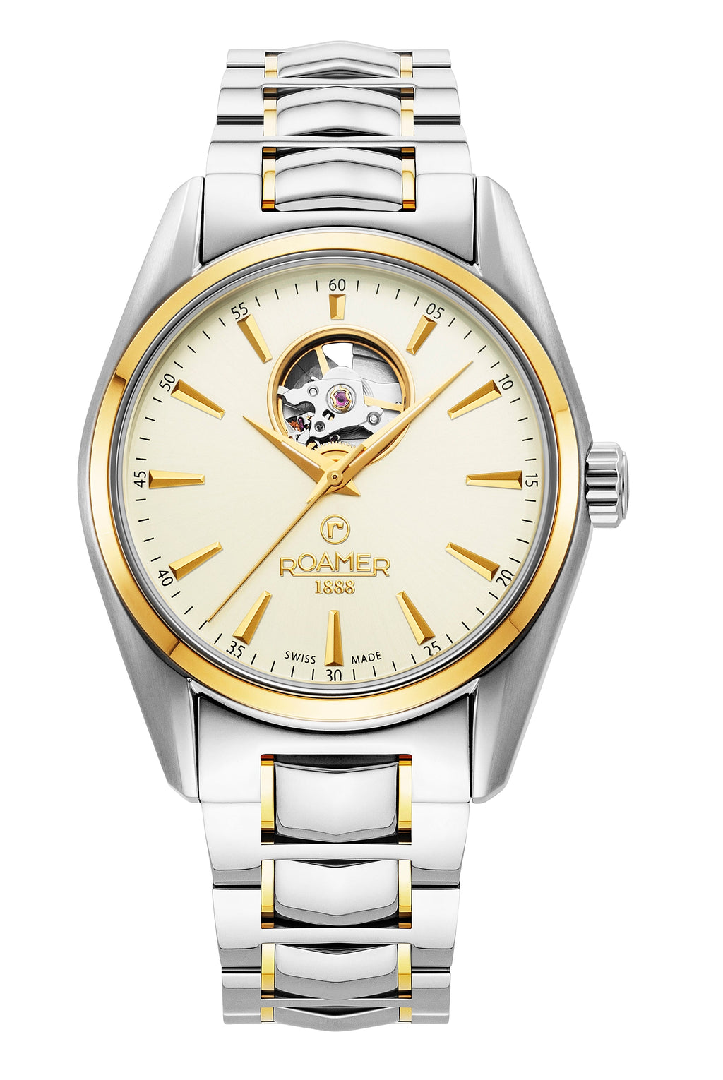 Searock Master 42 mm Automatic Three-Hand Date Two-Tone Bracelet Sapphire antireflection glass  Stainless Steel swiss watch