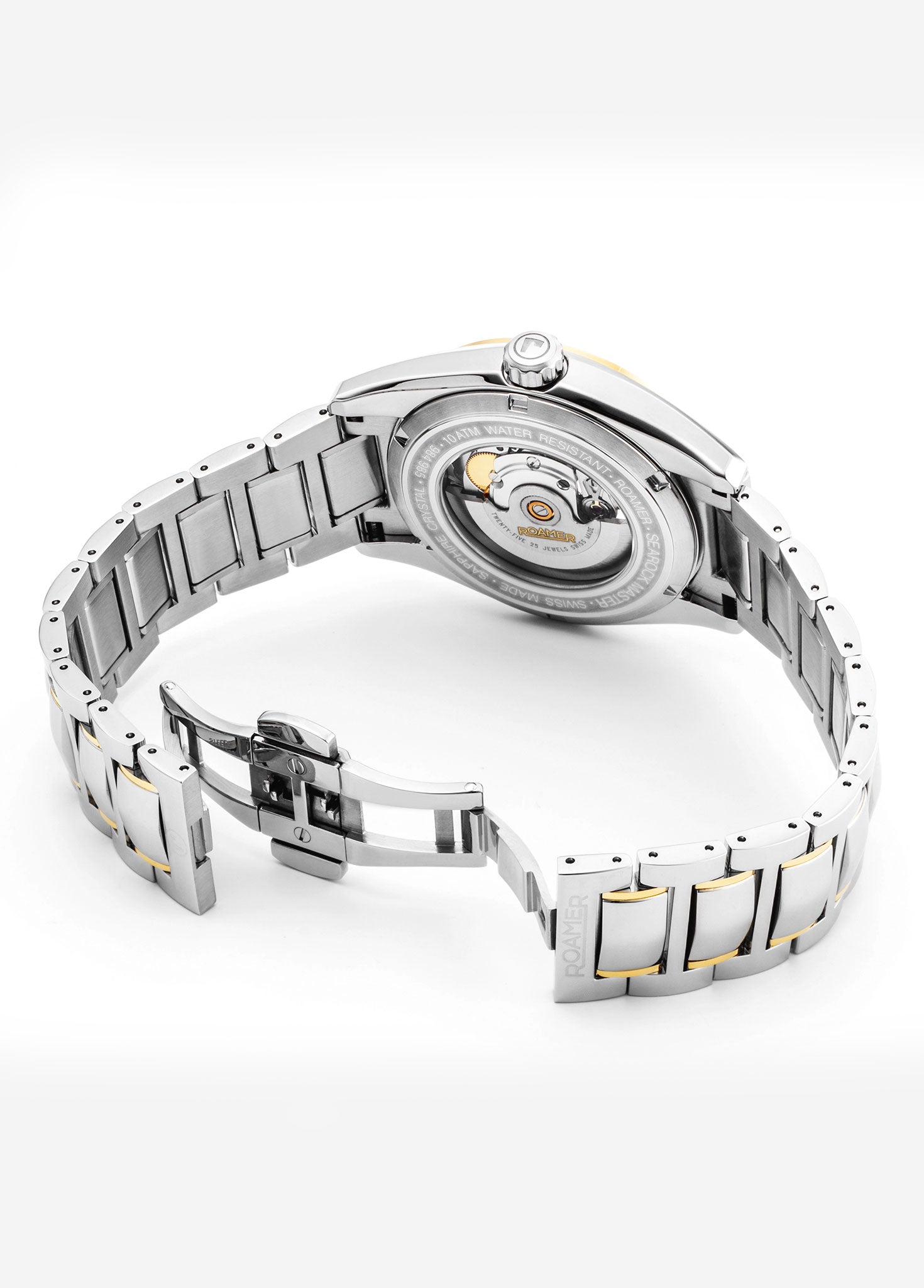 Searock Master 42 mm Automatic Three-Hand Date Two-Tone Bracelet Sapphire antireflection glass  Stainless Steel swiss watch