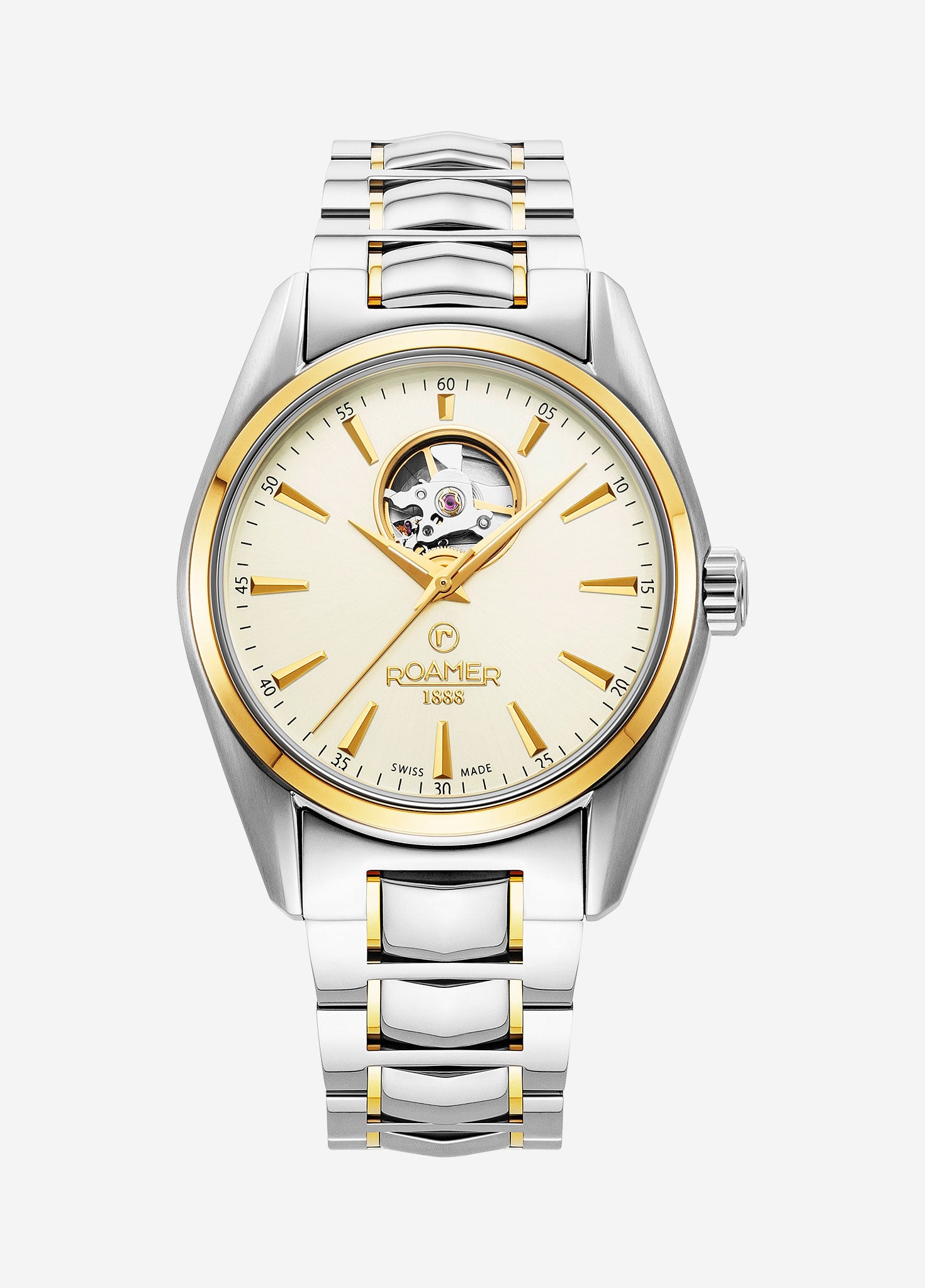 Searock Master 42 mm Automatic Three-Hand Date Two-Tone Bracelet Sapphire antireflection glass  Stainless Steel swiss watch