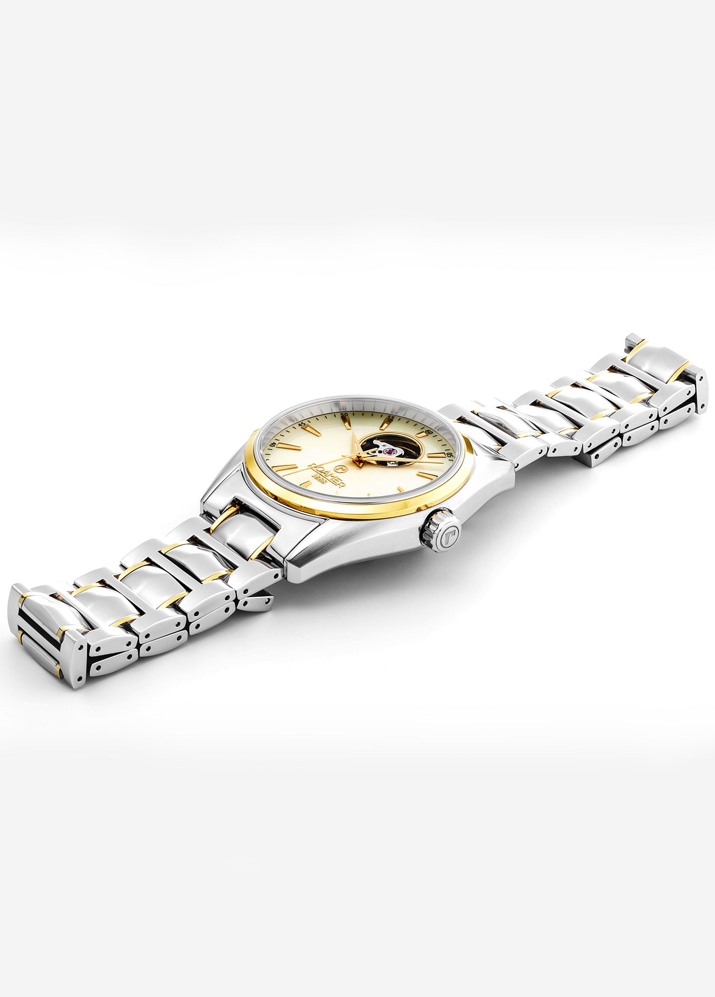 Searock Master 42 mm Automatic Three-Hand Date Two-Tone Bracelet Sapphire antireflection glass  Stainless Steel swiss watch