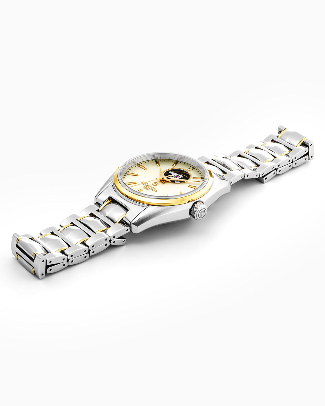 Searock Master 42 mm Automatic Three-Hand Date Two-Tone Bracelet Sapphire antireflection glass  Stainless Steel swiss watch