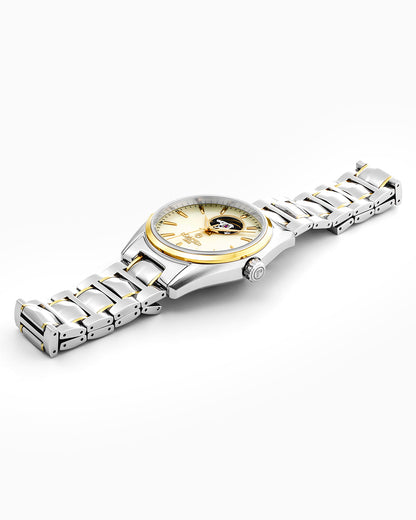 Searock Master 42 mm Automatic Three-Hand Date Two-Tone Bracelet Sapphire antireflection glass  Stainless Steel swiss watch