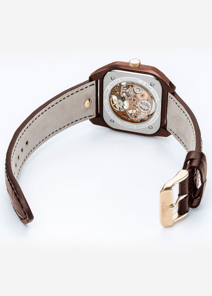 Mechano 42 mm Automatic Three-Hand Brown + Gold Bracelet Sapphire antireflection glass  Stainless Steel swiss watch