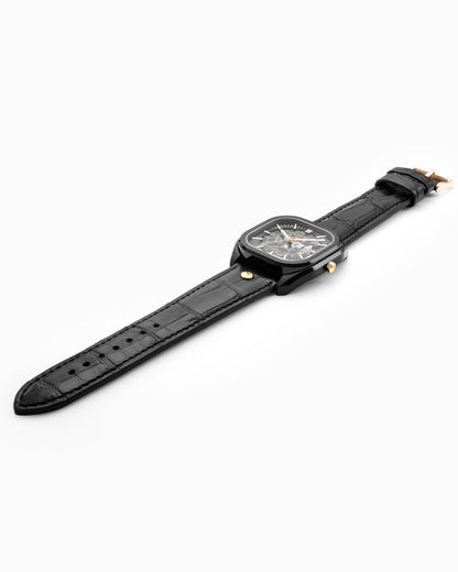Mechano 42 mm Automatic Three-Hand Black + Gold Bracelet Sapphire antireflection glass  Stainless Steel swiss watch