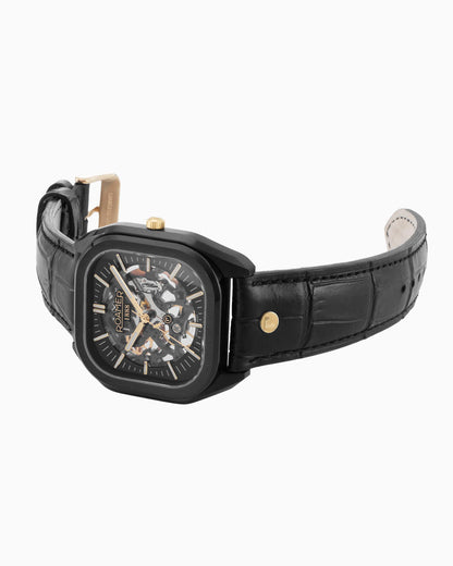 Mechano 42 mm Automatic Three-Hand Black + Gold Bracelet Sapphire antireflection glass  Stainless Steel swiss watch