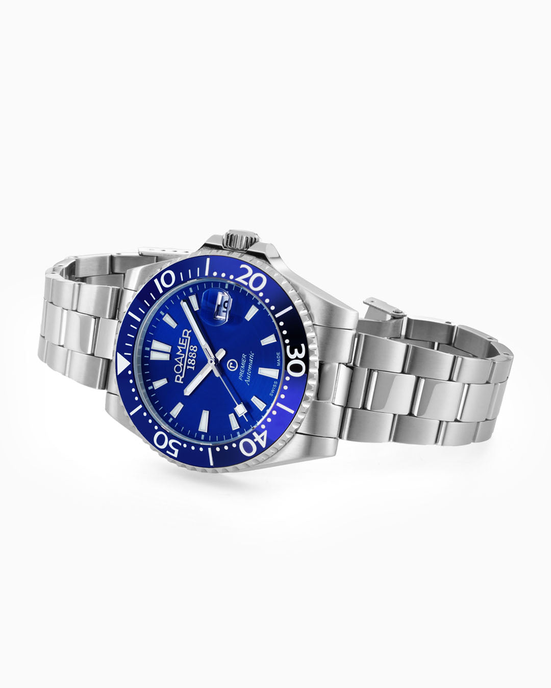 Premier 42 mm Automatic Three-Hand Date Silver Bracelet Sapphire glass Stainless Steel swiss watch
