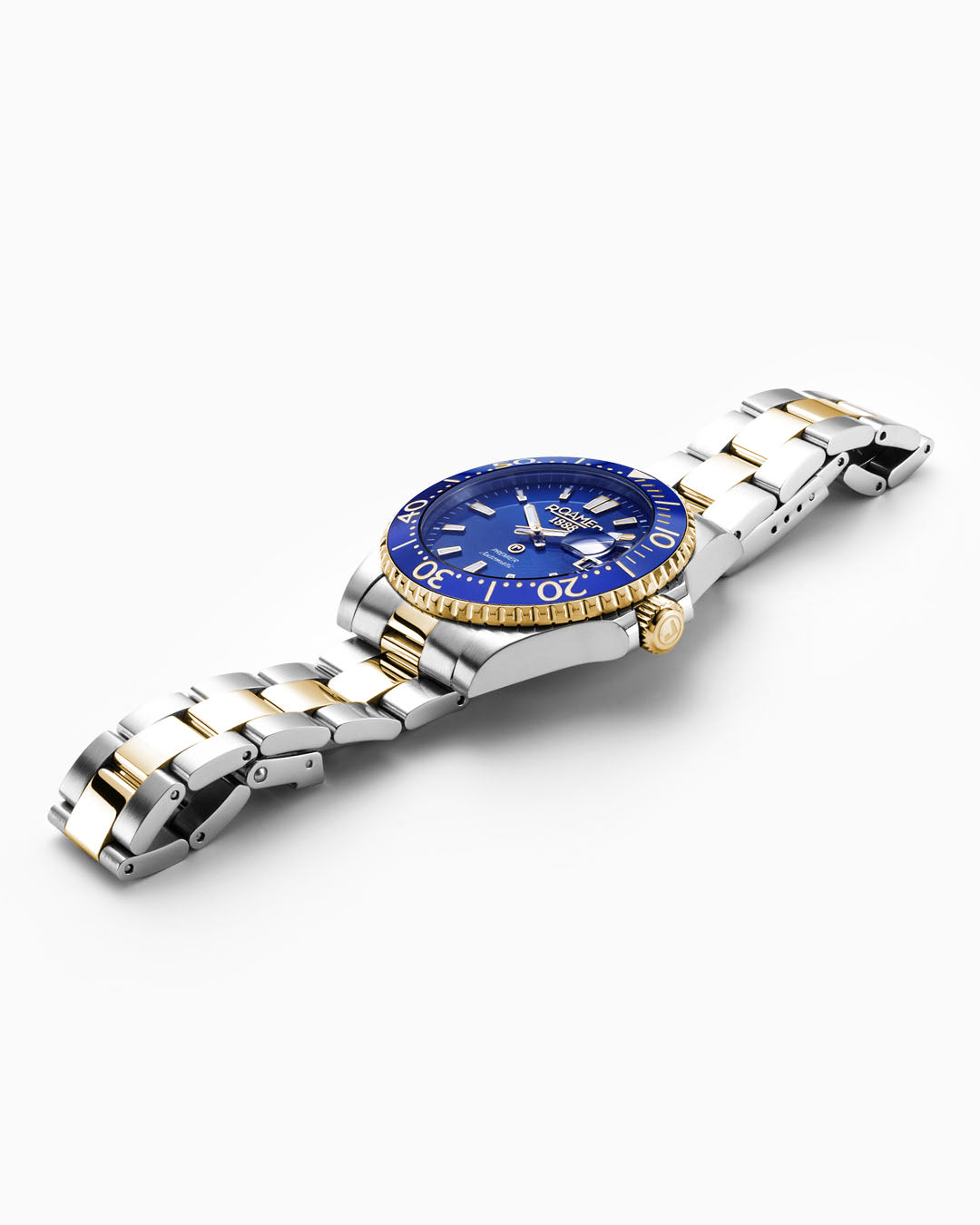 Premier 42 mm Mechanical Three Hand Date Blue Dial Two-tone Bracelet Sapphire glass Stainless Steel swiss watch