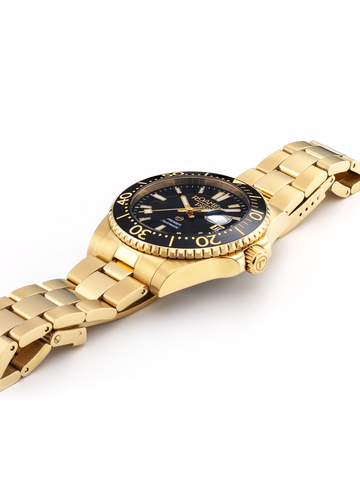 Premier 42 mm Automatic Three-Hand Date Gold Bracelet Sapphire glass Stainless Steel swiss watch