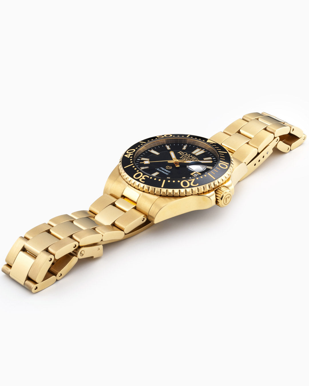 Premier 42 mm Automatic Three-Hand Date Black Dial Gold Bracelet