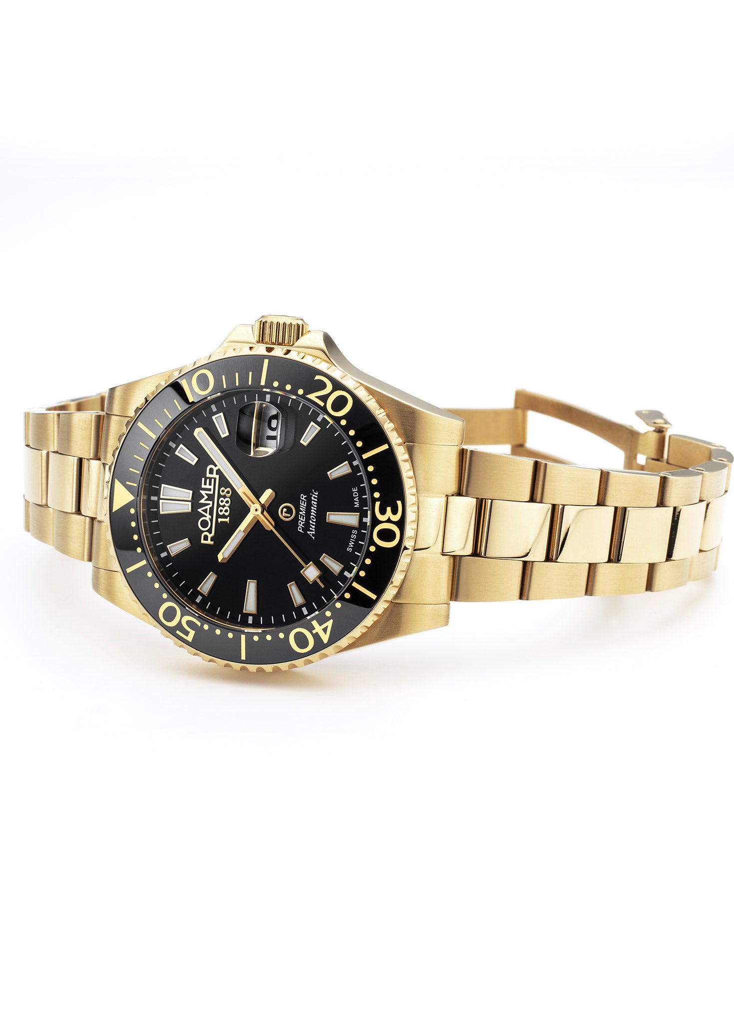 Premier 42 mm Automatic Three-Hand Date Gold Bracelet Sapphire glass Stainless Steel swiss watch