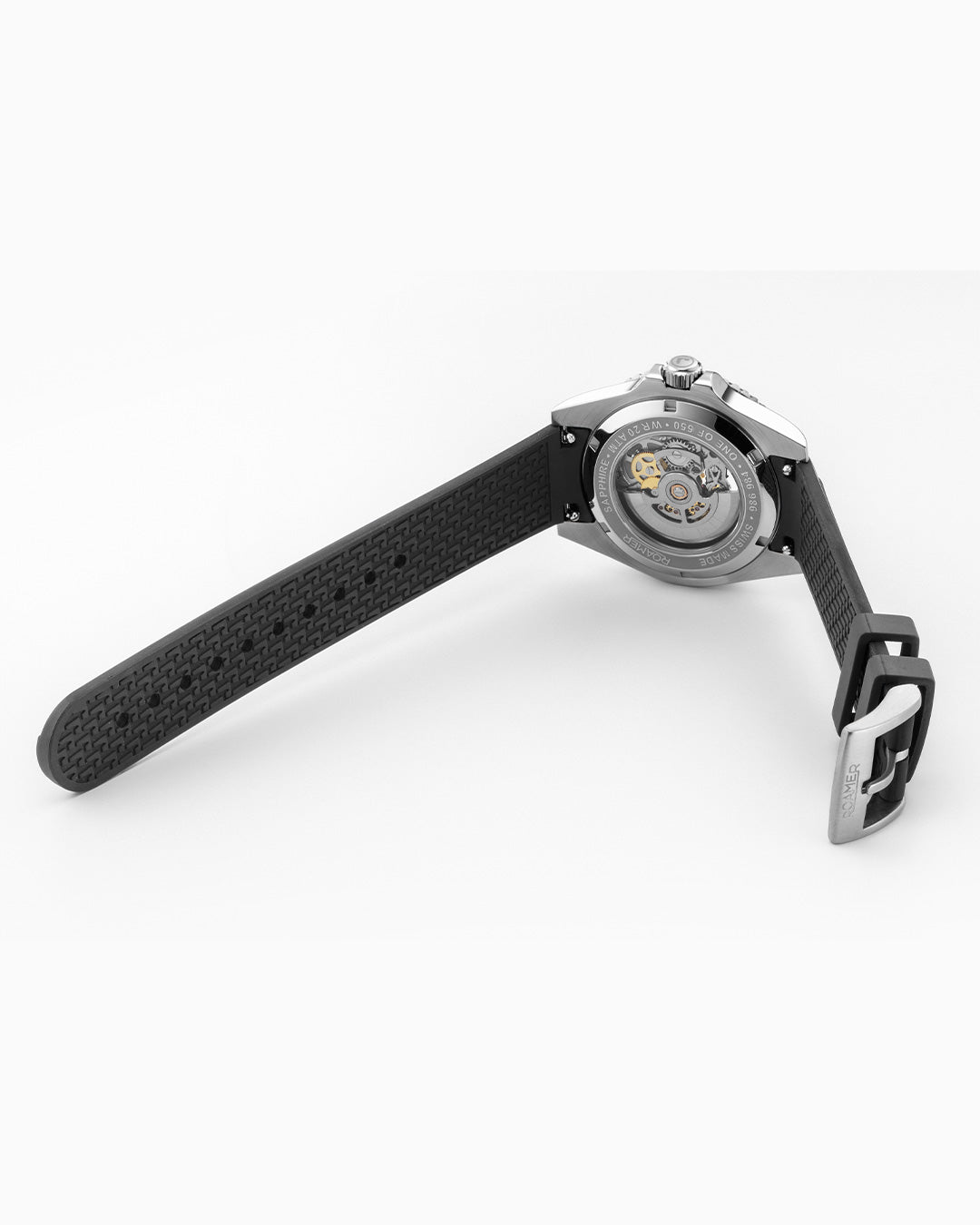 Premier Skeleton 42 mm Automatic Three-Hand Black Dial Silver Bracelet and Rubber Strap Set Sapphire glass Stainless Steel swiss watch