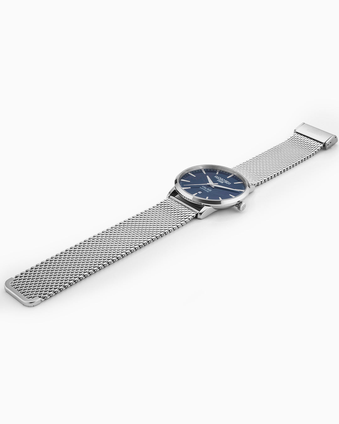Valais Gents Interchangeable Box Set 42mm Quartz Three-Hand Date Blue Dial Blue Leather Strap Sapphire glass Stainless Steel swiss watch