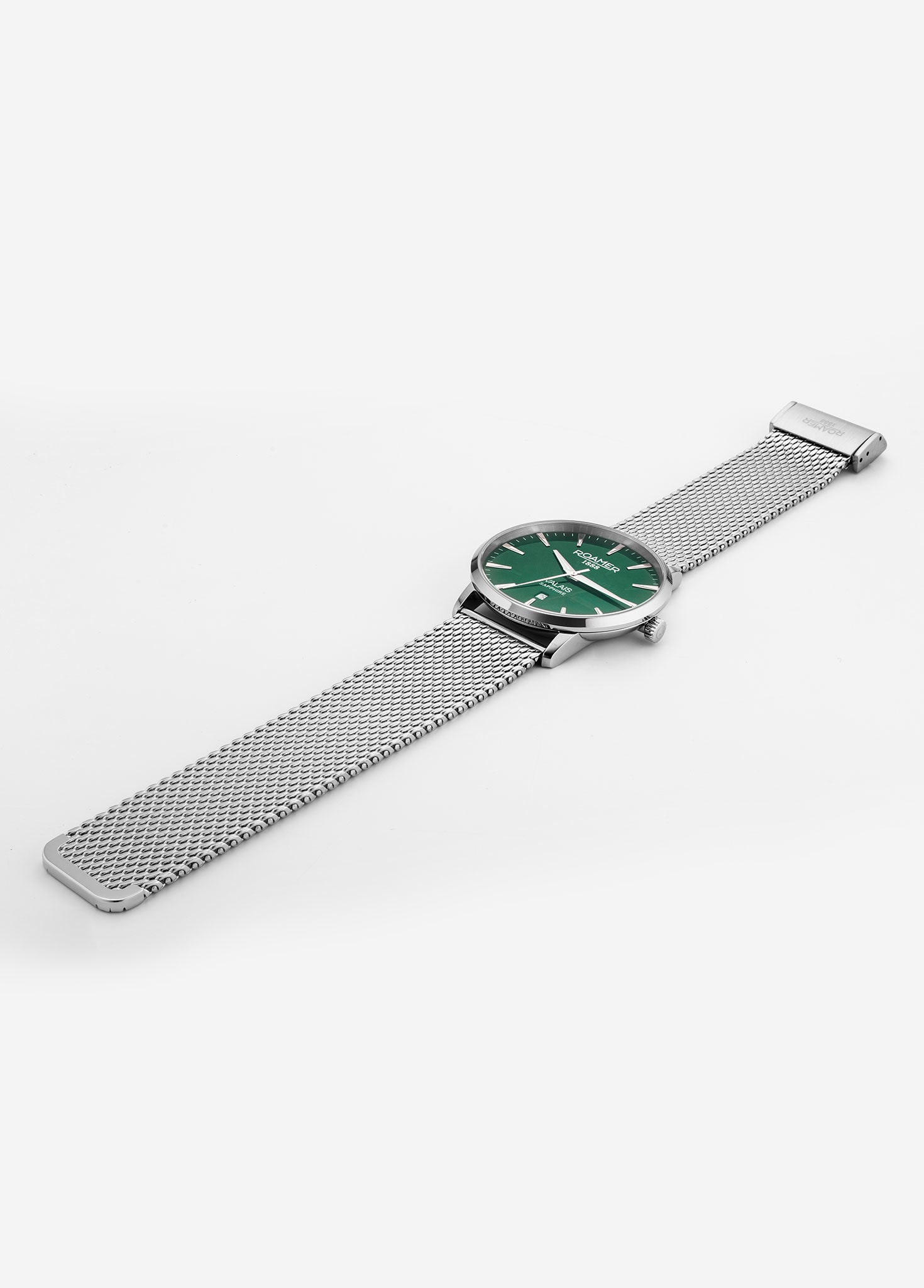 Valais Gents Interchangeable Box Set 42mm Quartz Three-Hand Date Green Leather Strap Sapphire glass Stainless Steel swiss watch