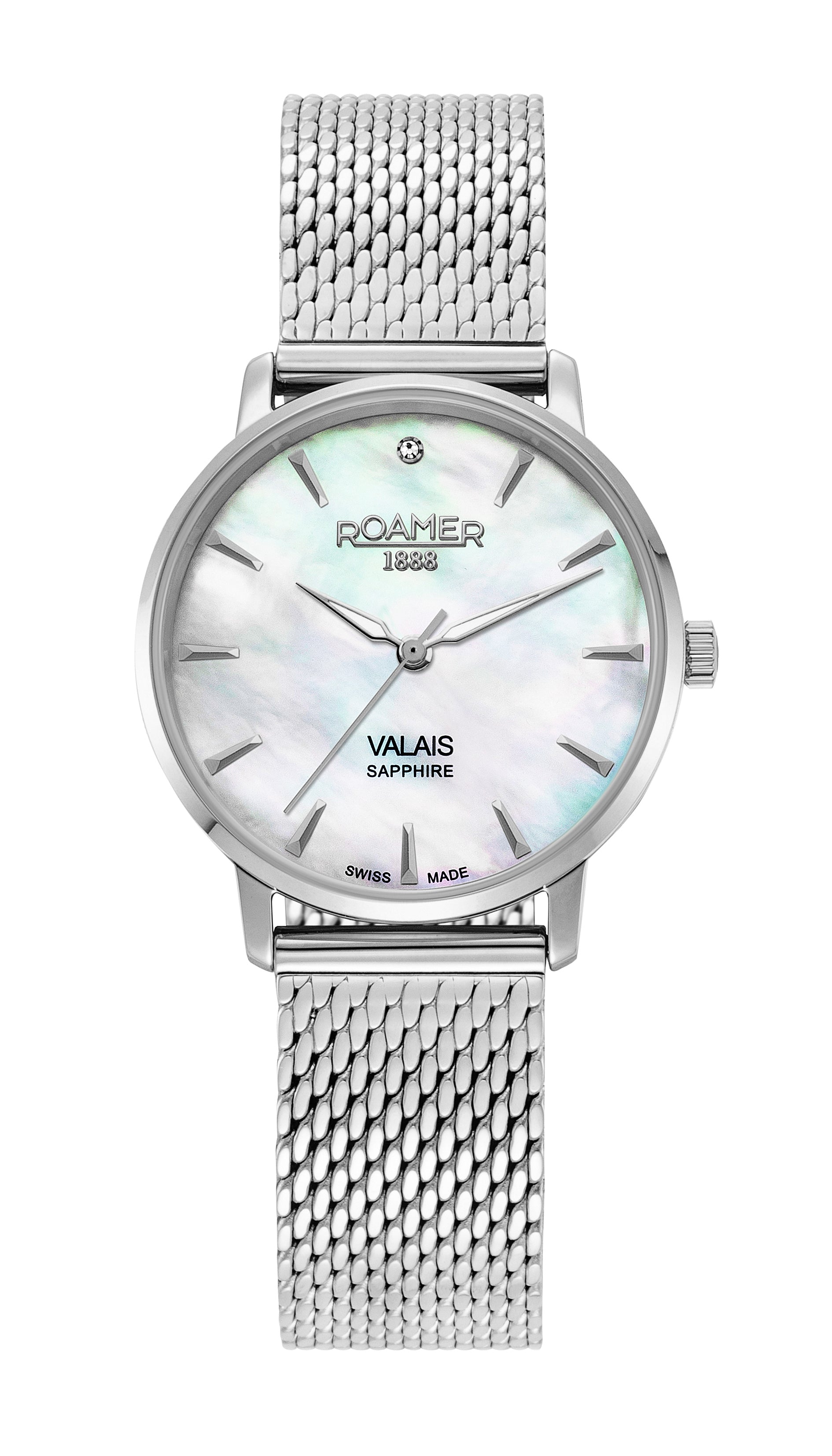 Valais Ladies Interchangeable Box Set 32mm Quartz Three-Hand Date Black Leather Strap Sapphire glass Stainless Steel swiss watch