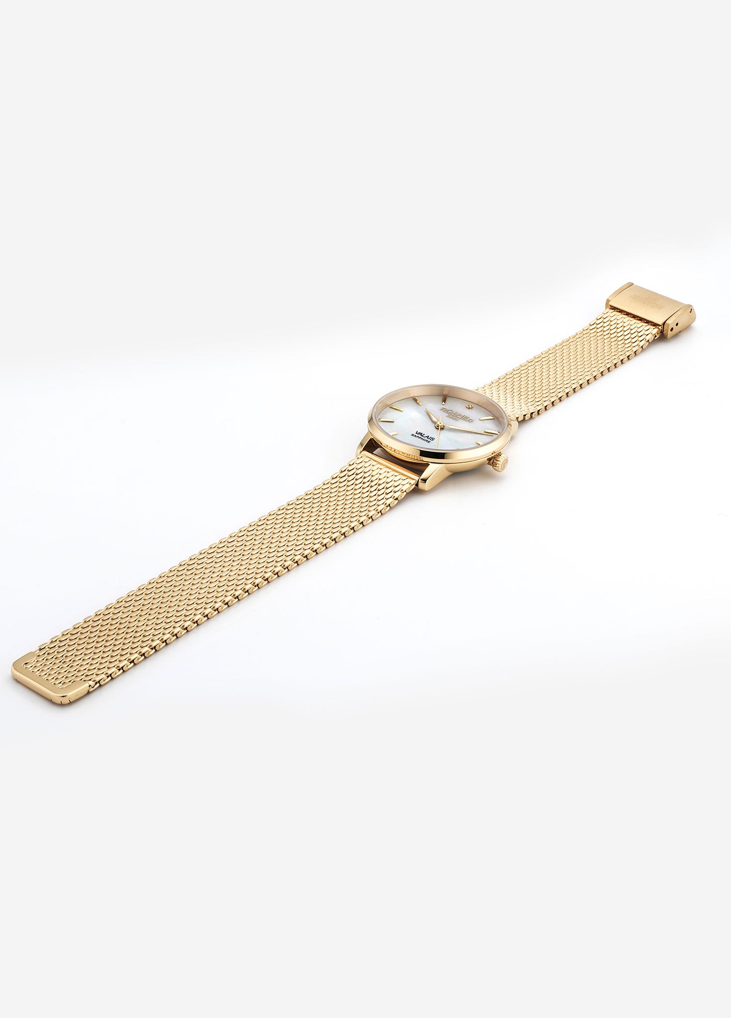 Valais Ladies Interchangeable Box Set 32mm Quartz Three-Hand Date White Mop Dial Brown Leather Strap Sapphire glass Stainless Steel swiss watch