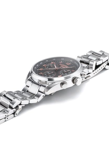 Pro Chrono 42mm Quartz Chronograph Date Grey Sunray Dial Silver Bracelet Sapphire glass Stainless Steel swiss watch