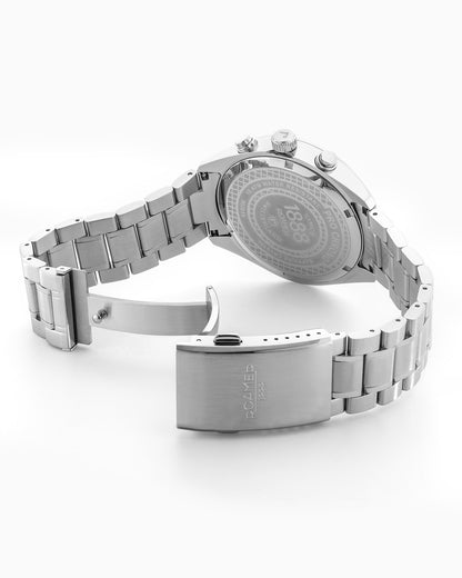 Pro Chrono 42mm Quartz Chronograph Date Green Sunray Dial Silver Bracelet Sapphire glass Stainless Steel swiss watch