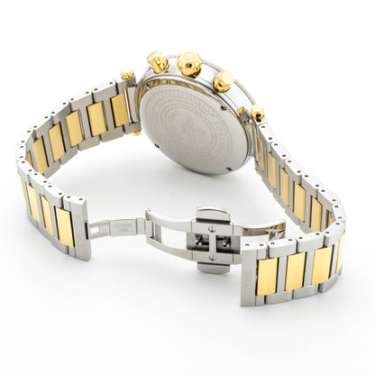 Toscana 43mm Chronograph Date White Dial Silver Tone Bracelet Sapphire glass Stainless Steel swiss watch