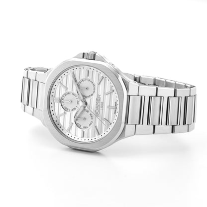 Spirit of Time 42x45mm Three-Hand Silver Dial Silver Tone Bracelet Sapphire glass Stainless Steel swiss watch