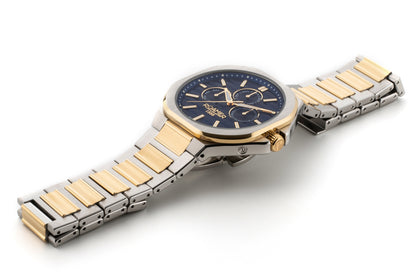 Spirit of Time 42x45mm Three-Hand Blue Dial Gold-Silver Tone Bracelet Sapphire glass Stainless Steel swiss watch