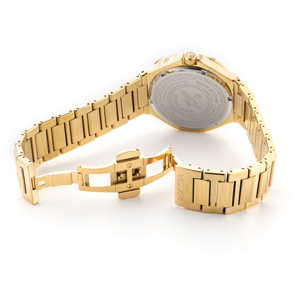 Spirit of Time 42x45mm Three-Hand Black Dial Gold Tone Bracelet Sapphire glass Stainless Steel swiss watch
