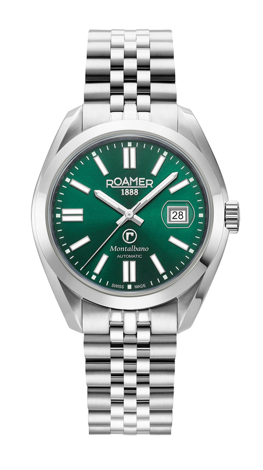 Montalbano Gents 41.5 mm Automatic Three-Hand Date Silver Bracelet Sapphire glass Stainless Steel swiss watch