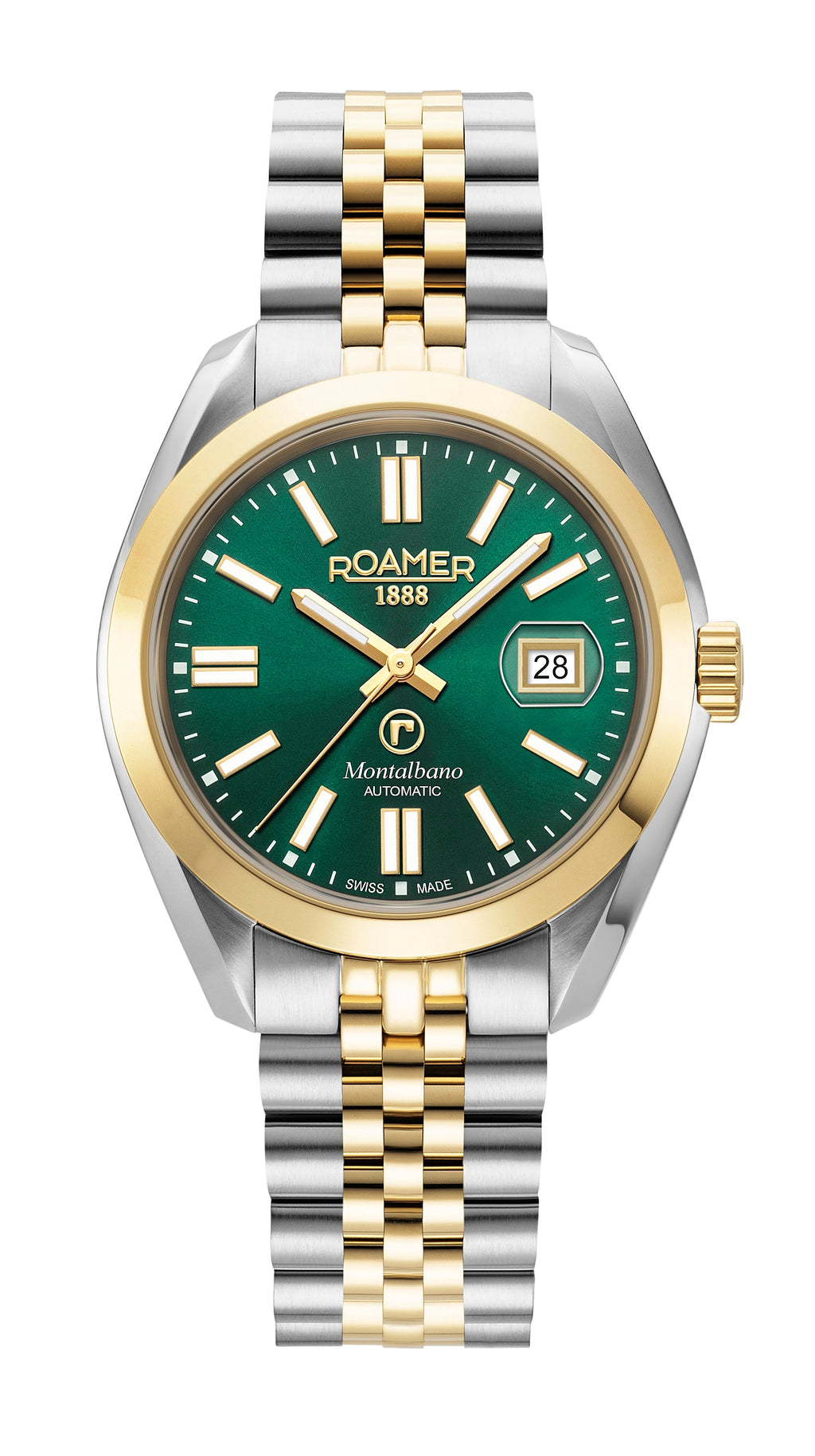 Montalbano Gents 41.5 mm Automatic Three-Hand Date Two-Tone Bracelet Sapphire glass Stainless Steel swiss watch