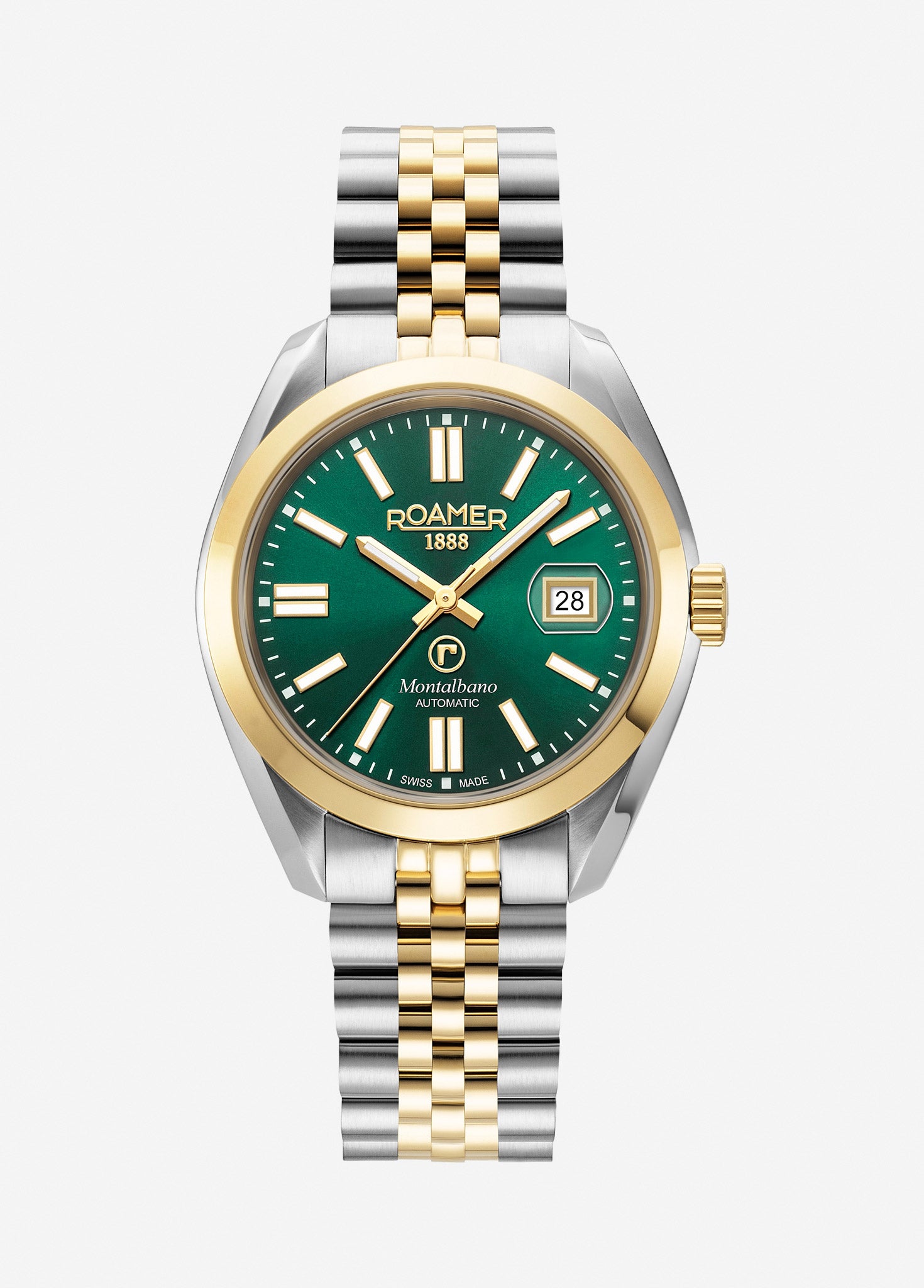 Montalbano Gents 41.5 mm Automatic Three-Hand Date Two-Tone Bracelet Sapphire glass Stainless Steel swiss watch