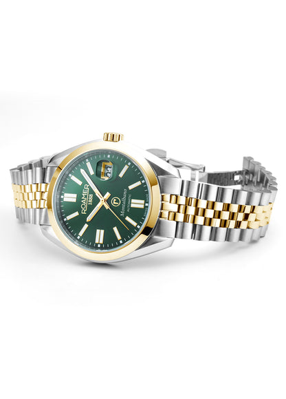 Montalbano Gents 41.5 mm Automatic Three-Hand Date Two-Tone Bracelet Sapphire glass Stainless Steel swiss watch
