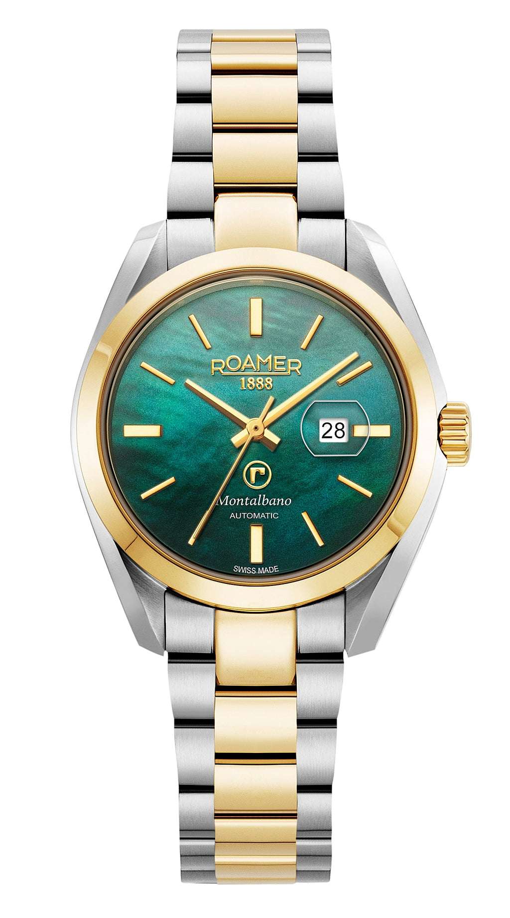 Montalbano Ladies 31mm Automatic Three-Hand Date Two-Tone Bracelet Sapphire glass Stainless Steel swiss watch