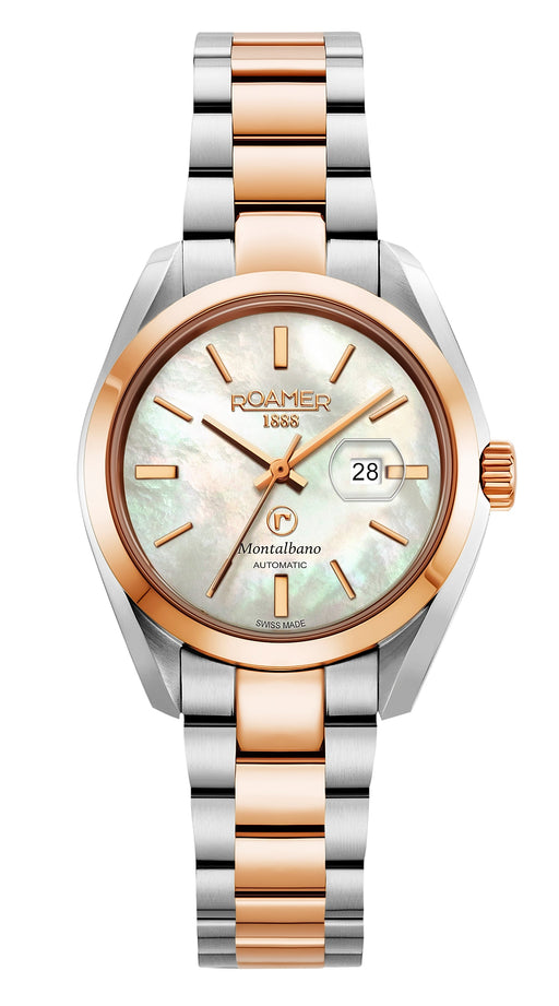 Montalbano Ladies 31mm Automatic Three-Hand Date Two-Tone Bracelet Sapphire glass Stainless Steel swiss watch