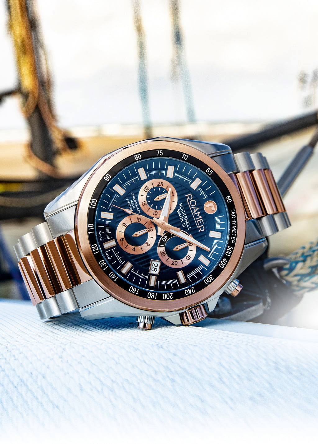 Rockshell Mark 3 Chrono BLUE 44 44.0 mm SS 99 Roamer of Switzerland