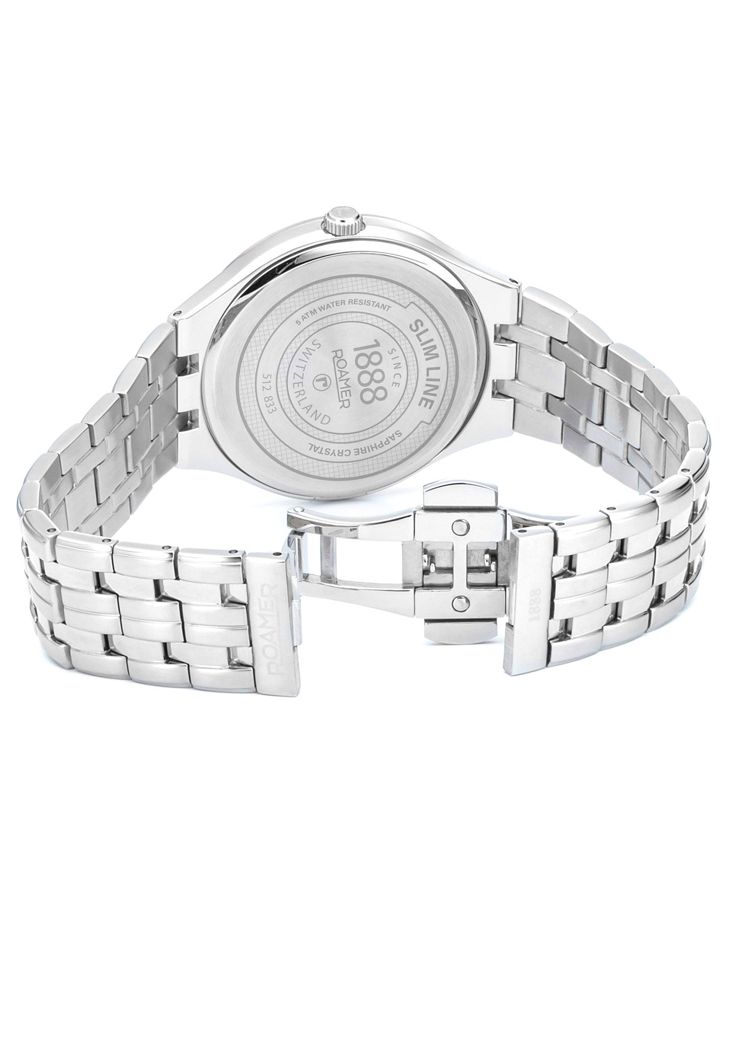 Slim Line Classic Ladies 30mm Quartz Two-Hand Date Silver Bracelet Sapphire glass Stainless Steel swiss watch