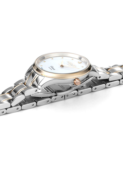 Venus Diamond 30mm Quartz Two-Hand Two-Tone Bracelet Sapphire glass Stainless Steel swiss watch